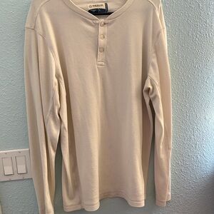 Magellan Outdoors Men's Beige Long Sleeve Henley